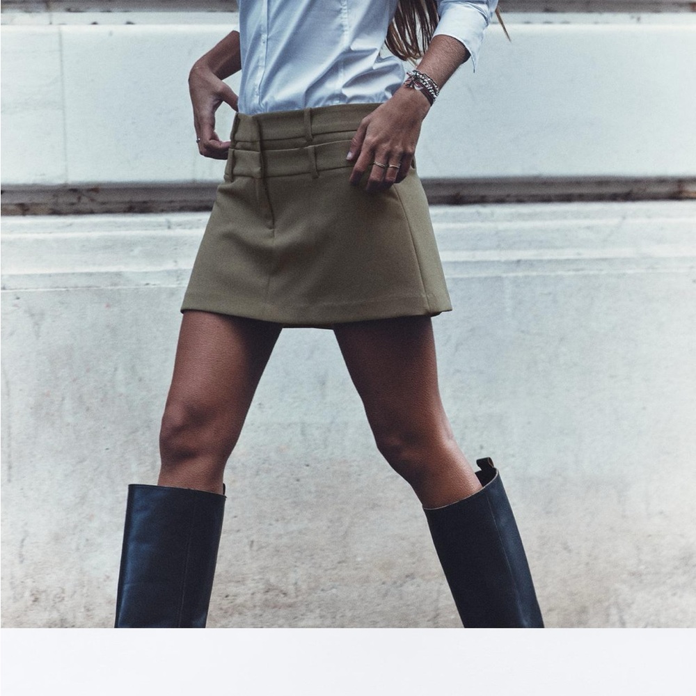 Zara skort in olive green